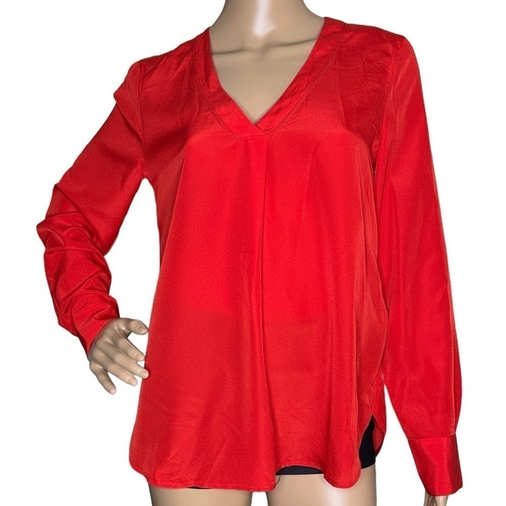 J. Crew Factory red lightweight blouse NWT small